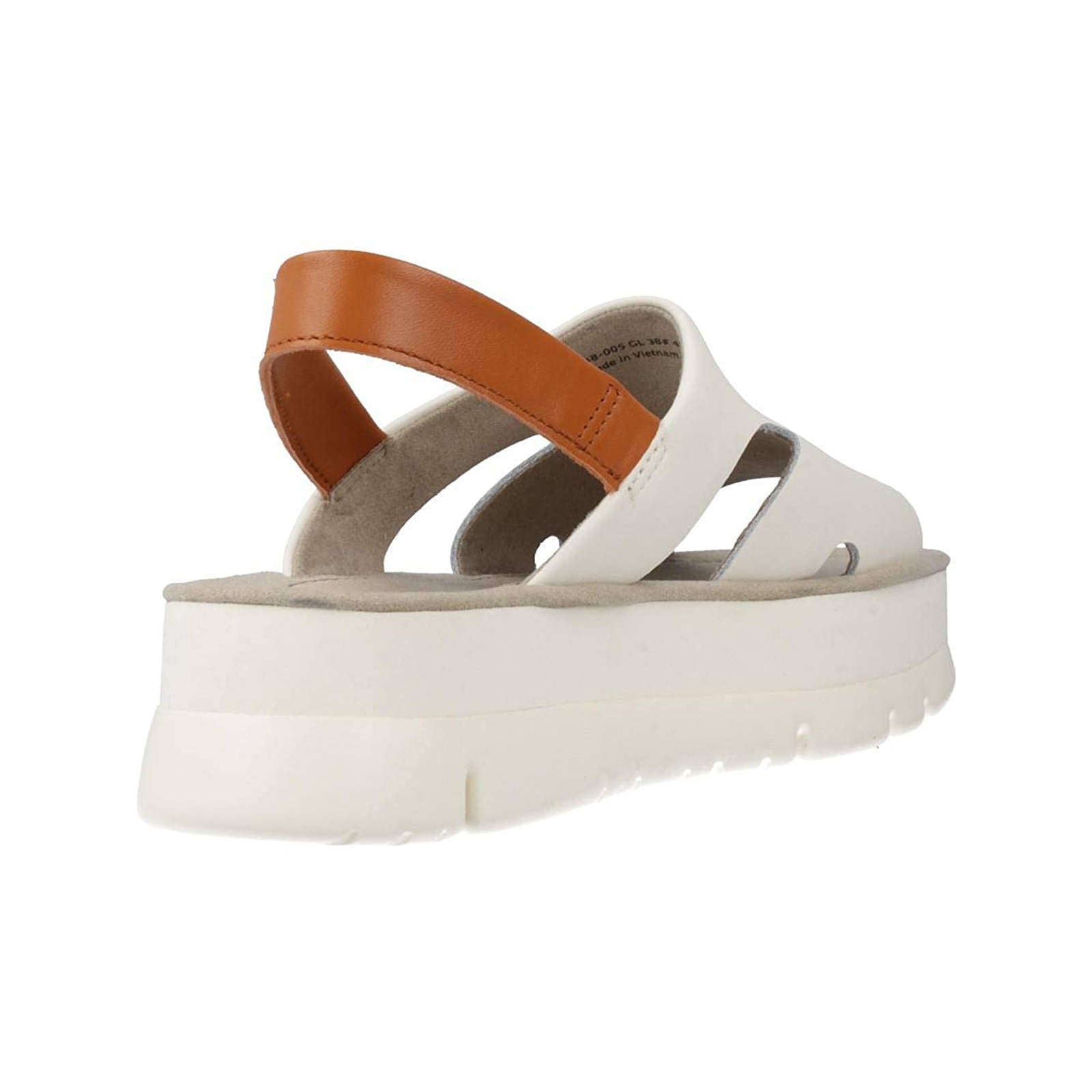 Camper Oruga Up Calfskin Leather Women's Open-Toe Sandals#color_beige