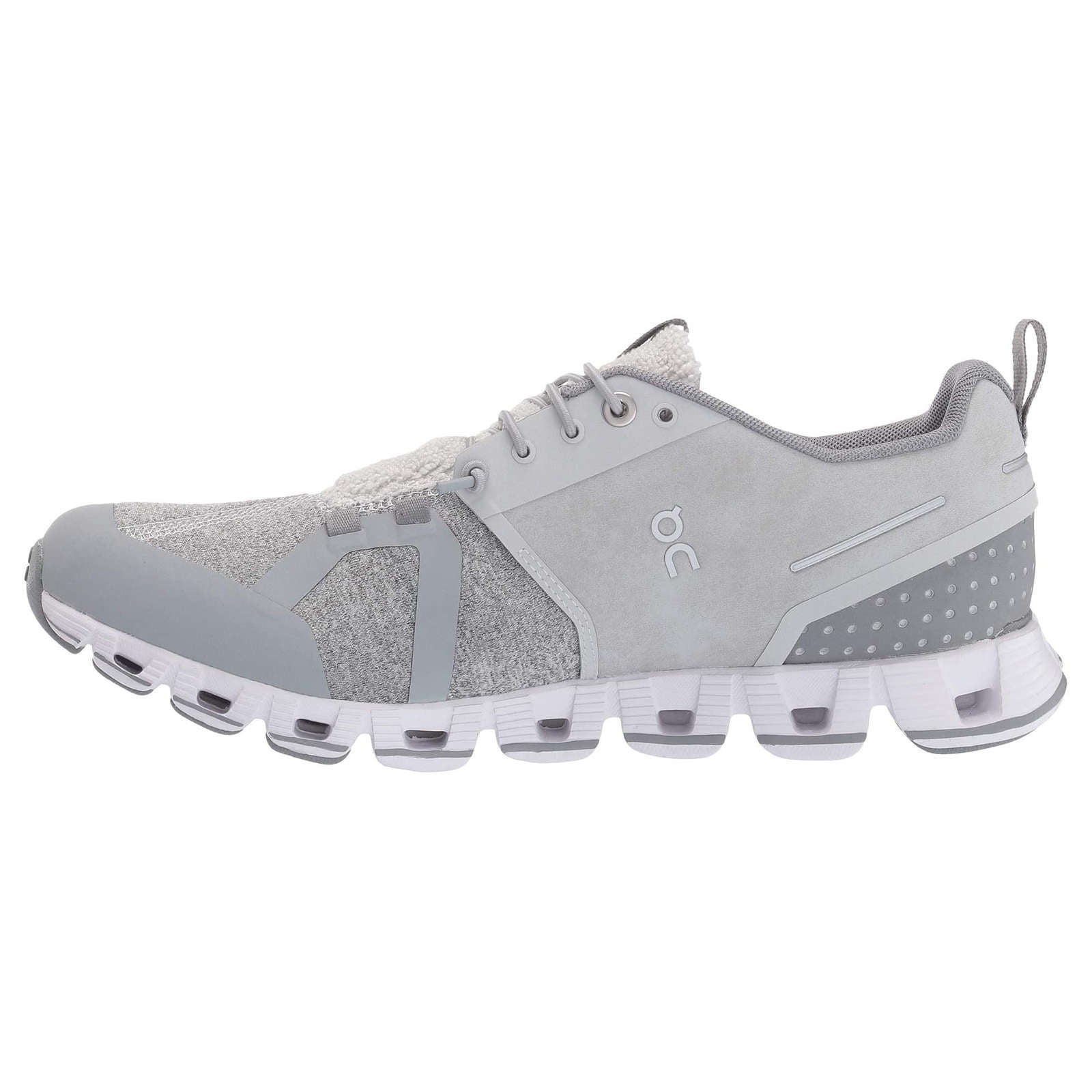 On Running Cloud Terry Textile Women's Low-Top Trainers#color_silver