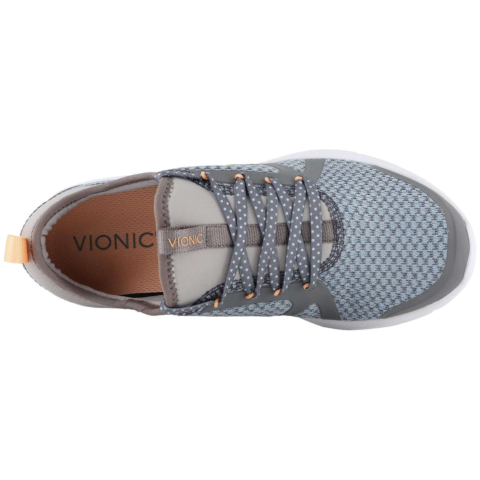 Vionic Brisk Alma Textile Synthetic Womens Trainers#color_grey blue