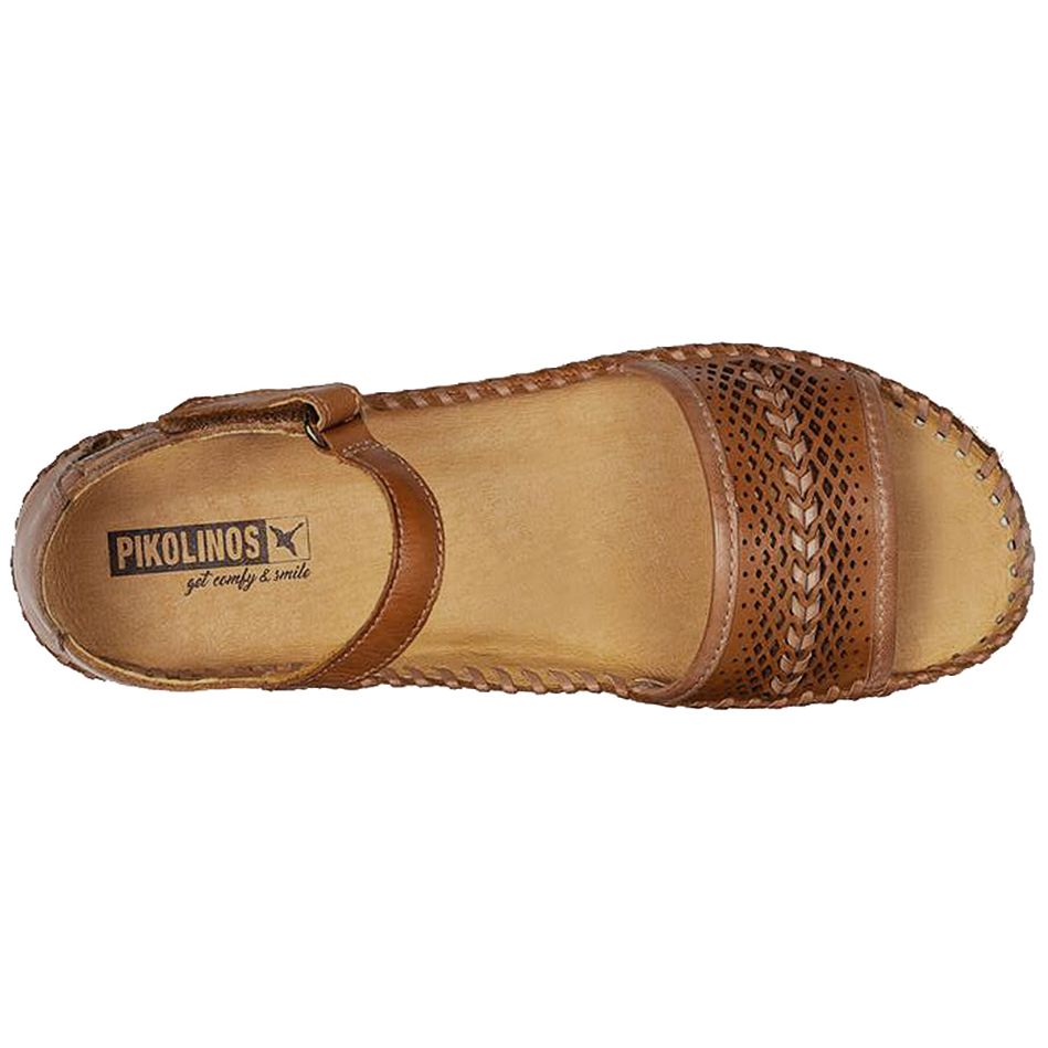 Pikolinos Cadaques W8K-1875 Leather Womens Sandals#color_brandy