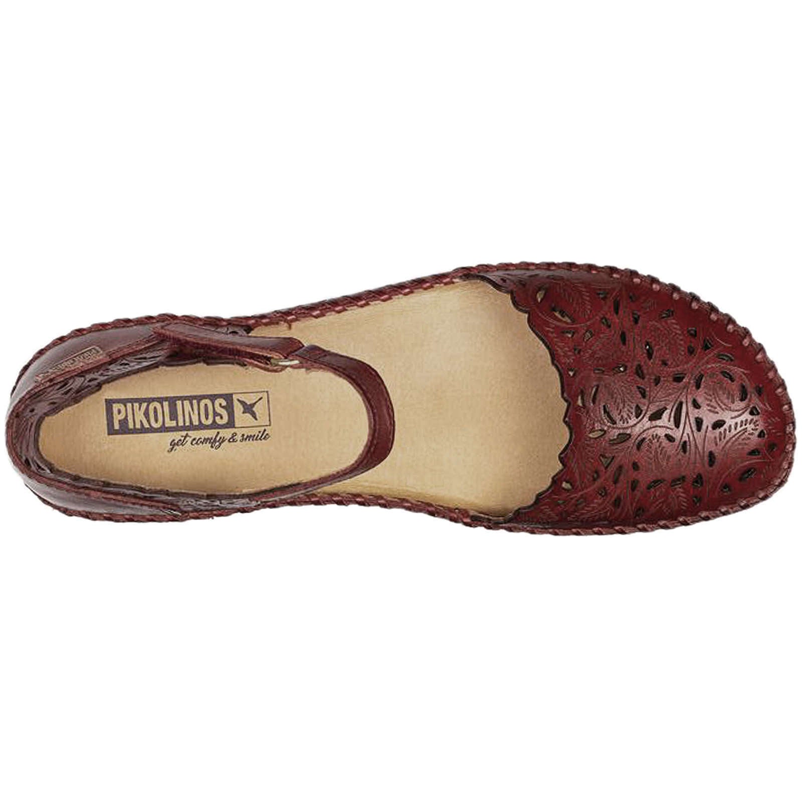 Pikolinos Puerto Vallarta 655-0906 Leather Womens Sandals#color_sandia