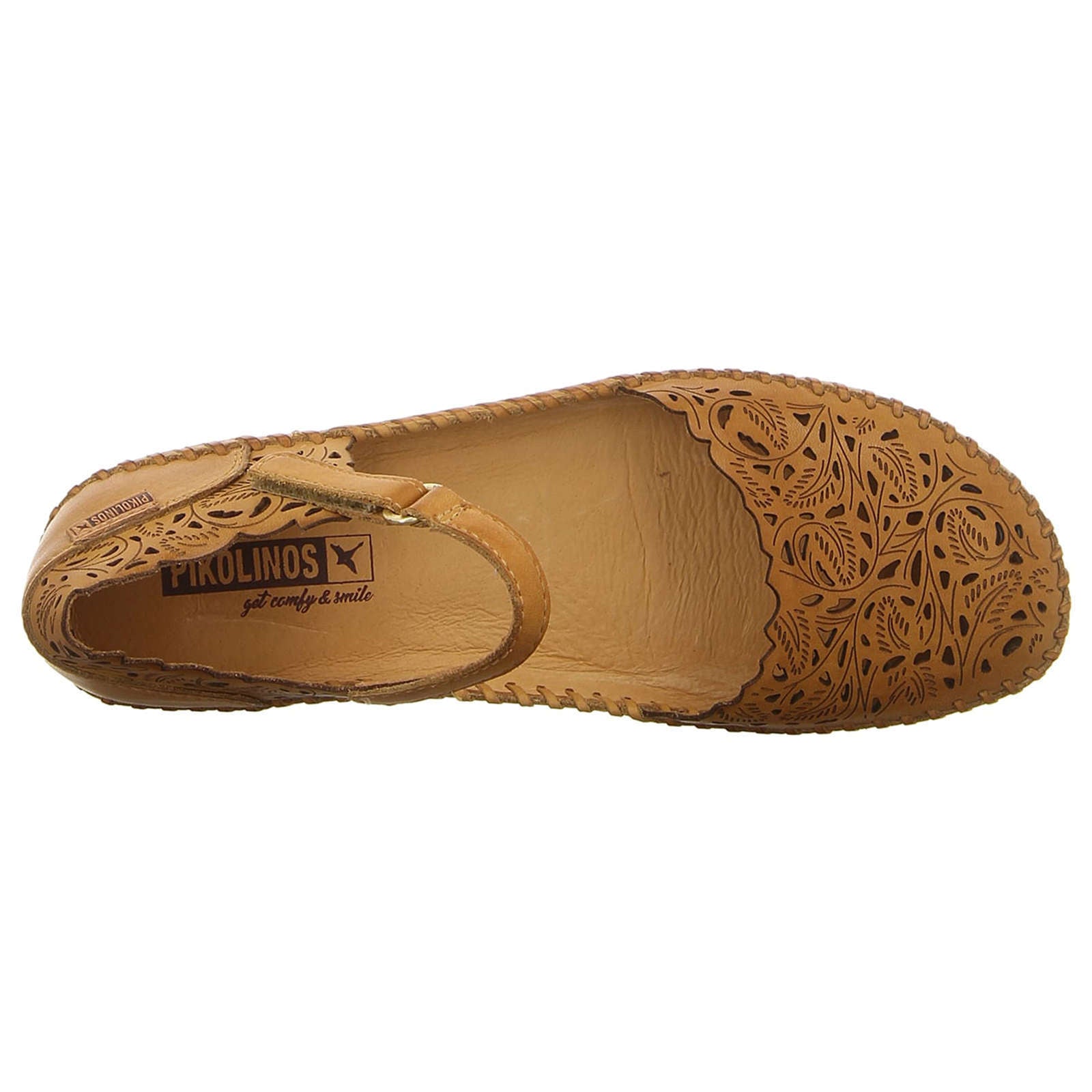 Pikolinos Puerto Vallarta 655-0906 Leather Womens Sandals#color_honey