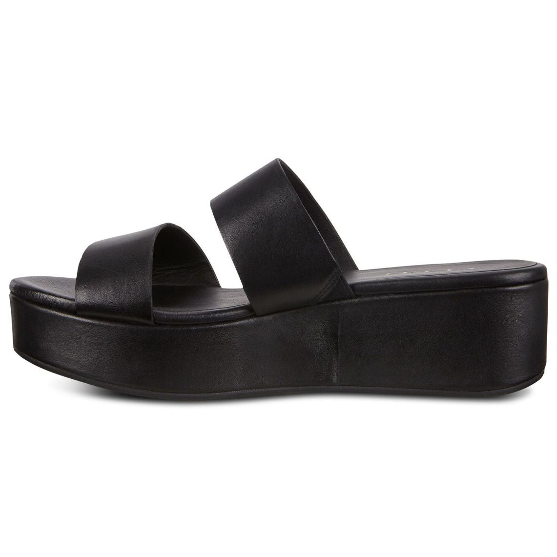 Ecco Elevate Plateau 209003 Leather Womens Sandals#color_black