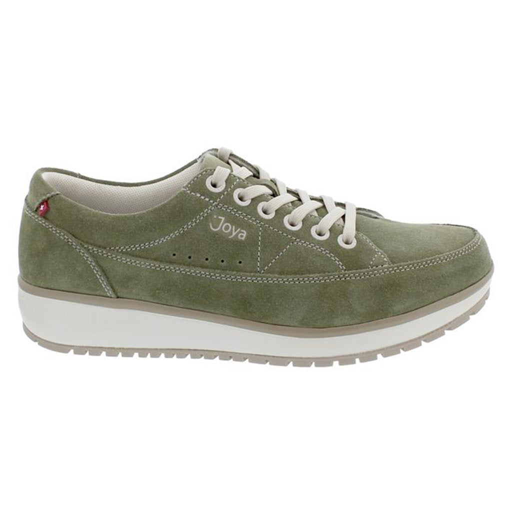 Joya Vancouver Suede Leather Womens Trainers#color_light green