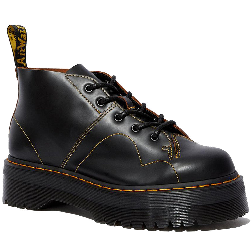 Dr. Martens Church Quad Vintage Leather Unisex Boots#color_black