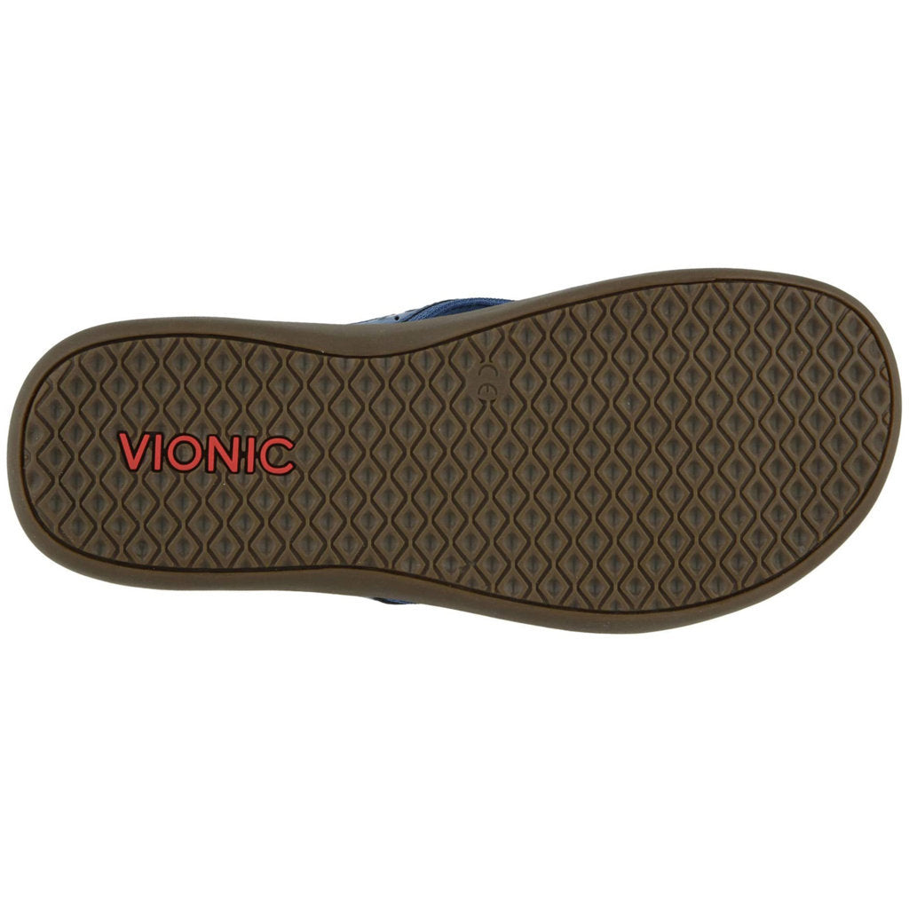 Vionic Tide Casandra Leather Textile Womens Sandals#color_indigo