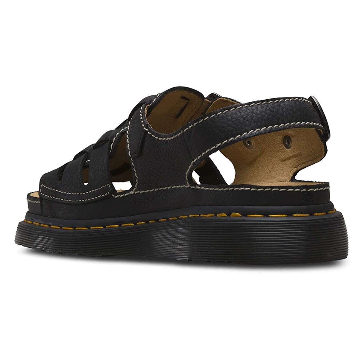 Dr.Martens 8092 ARC Grizzly Leather Unisex Sandals#color_black