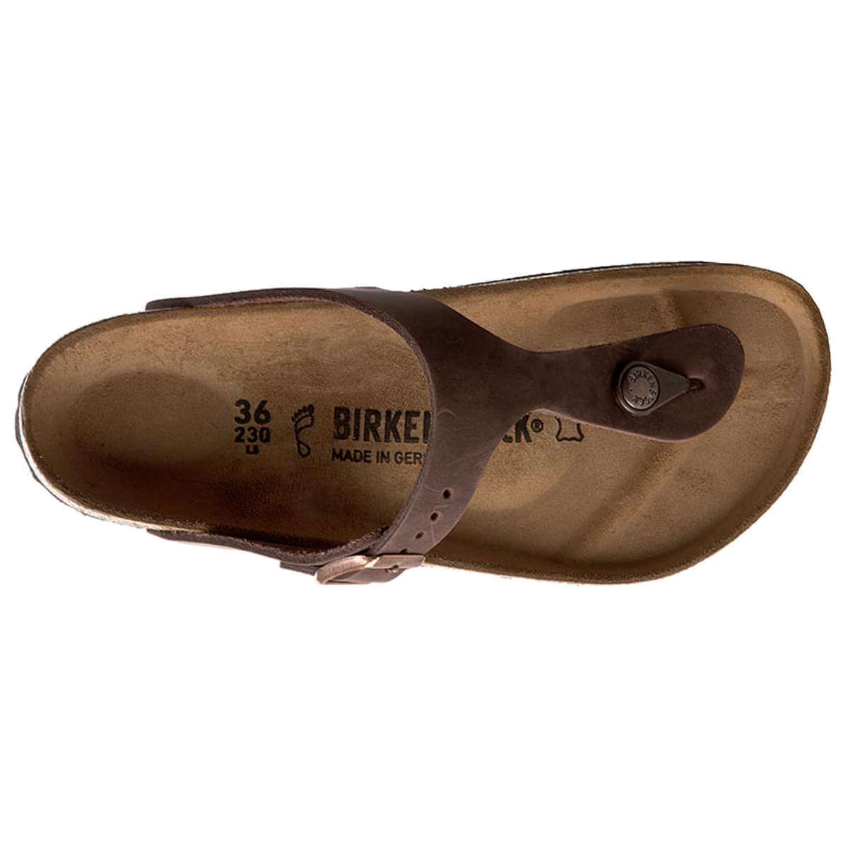 Birkenstock Gizeh Waxy Leather Unisex Sandals#color_habana