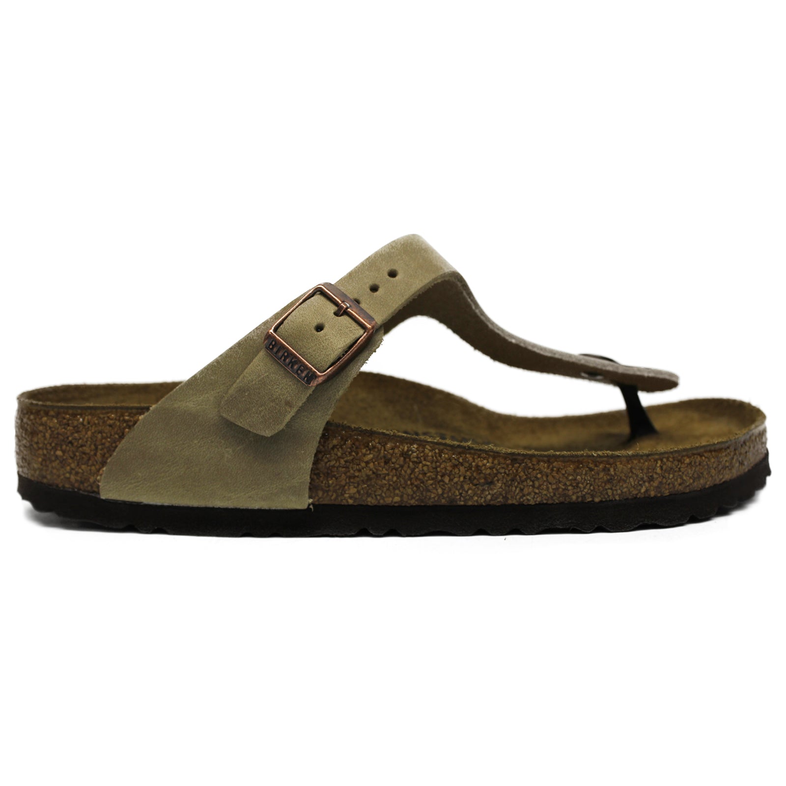 Birkenstock Gizeh Waxy Leather Unisex Sandals#color_tabacco brown