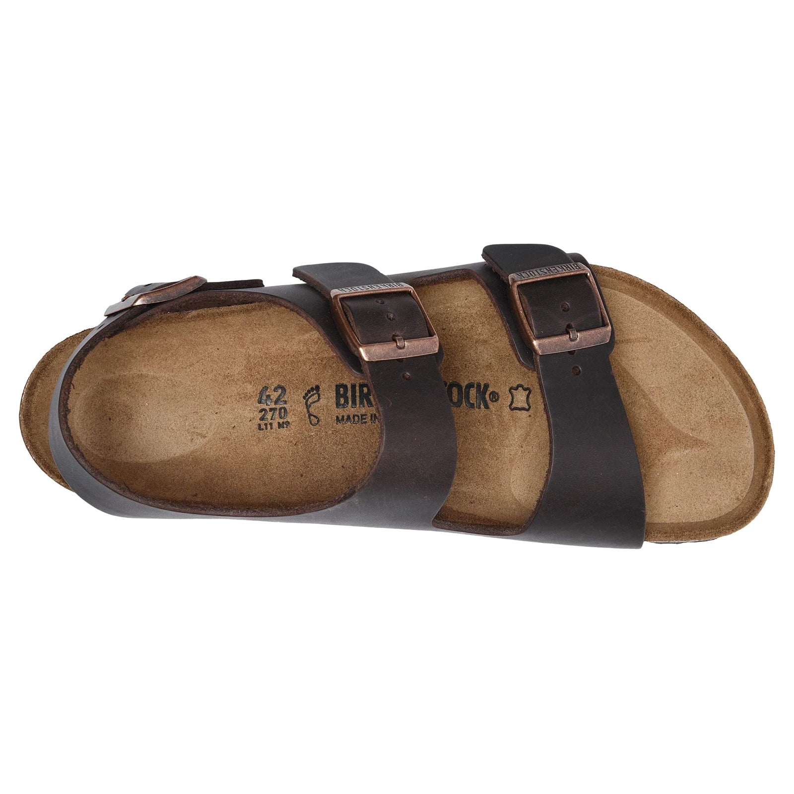 Birkenstock Milano BS Oiled Nubuck Unisex Slip-on Sandals#color_habana