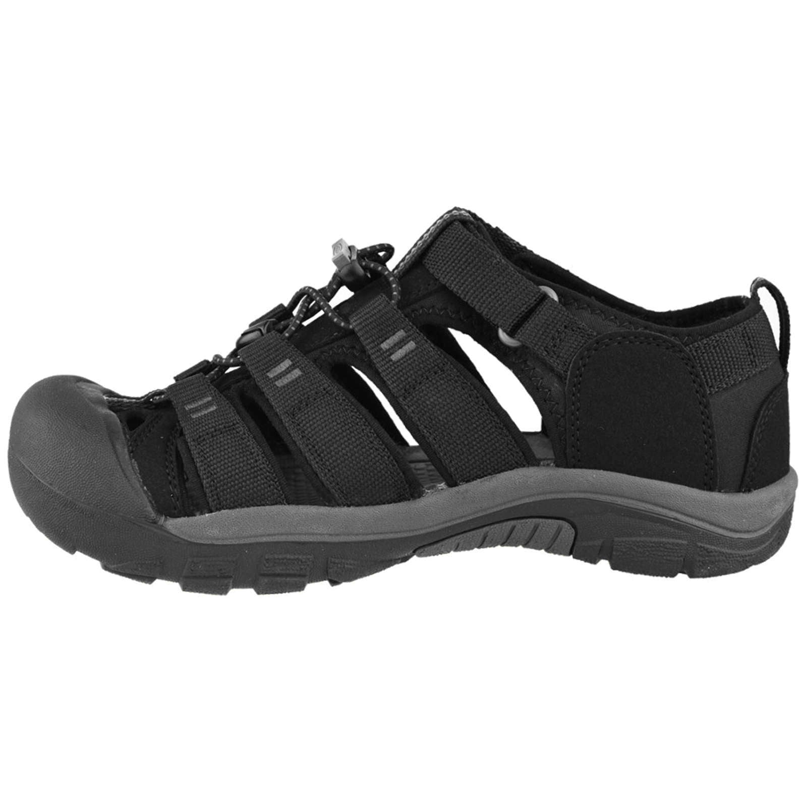 Keen Newport H2 Textile Synthetic Youth Sandals#color_black keen yellow