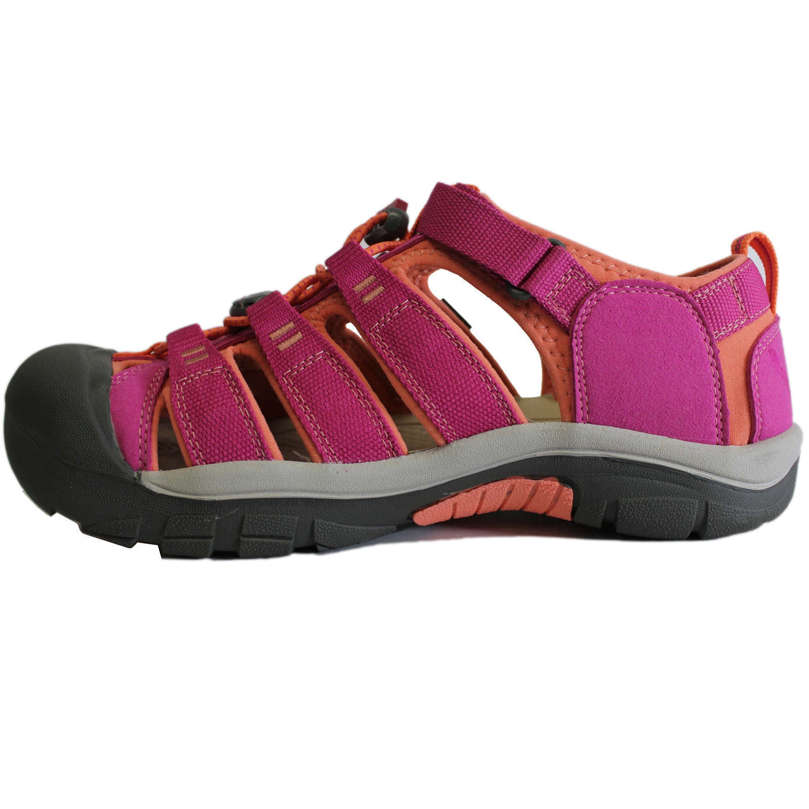 Keen Newport H2 Textile Synthetic Youth Sandals#color_very berry fusion coral