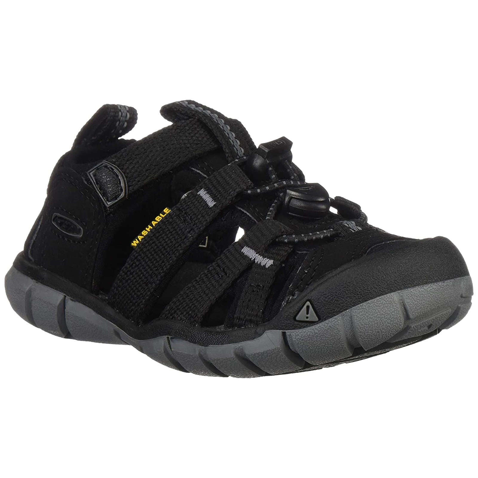 Keen Seacamp II CNX Textile Synthetic Youth Sandals#color_black steel grey