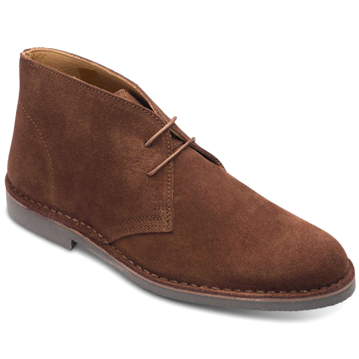Loake Sahara Suede Leather Men's Desert Boots#color_brown