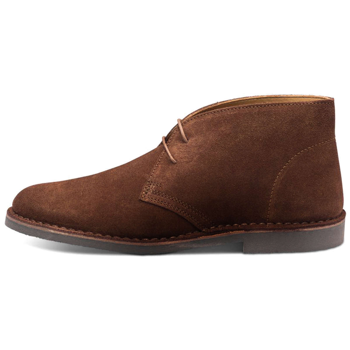 Loake Sahara Suede Leather Men's Desert Boots#color_brown