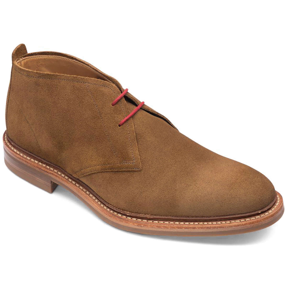 Loake Sandown Suede Leather Men's Desert Boots#color_brown
