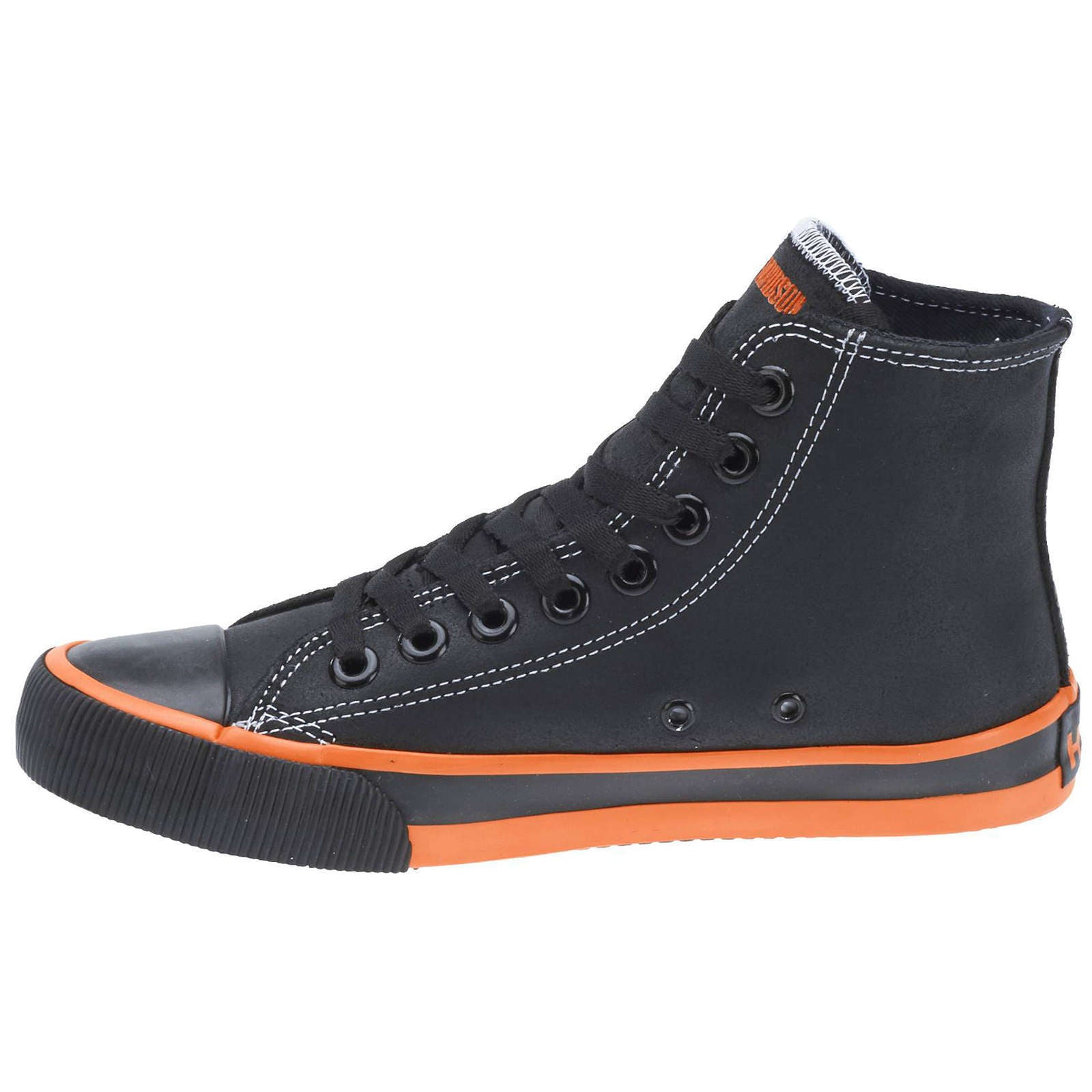 Harley Davidson Nathan Leather Men's High-Top Trainers#color_black