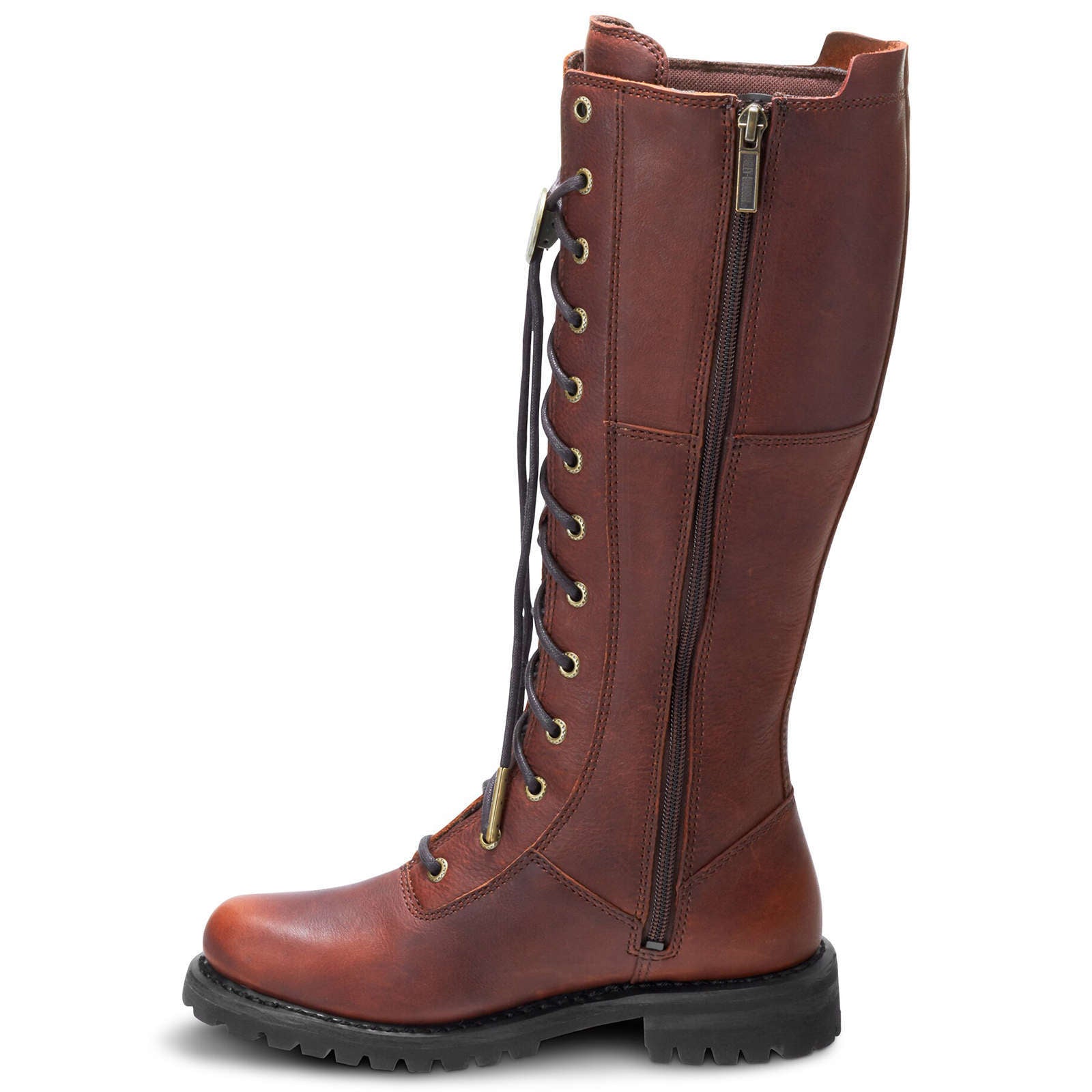 Harley Davidson Walfield Full Grain Leather Women's Knee High Riding Boots#color_rust