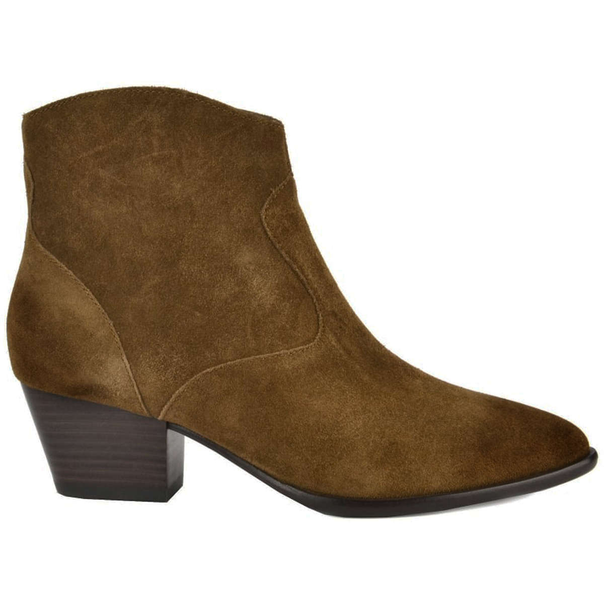 Ash Heidi Bis Suede Leather Women's Heeled Ankle Boots#color_russet