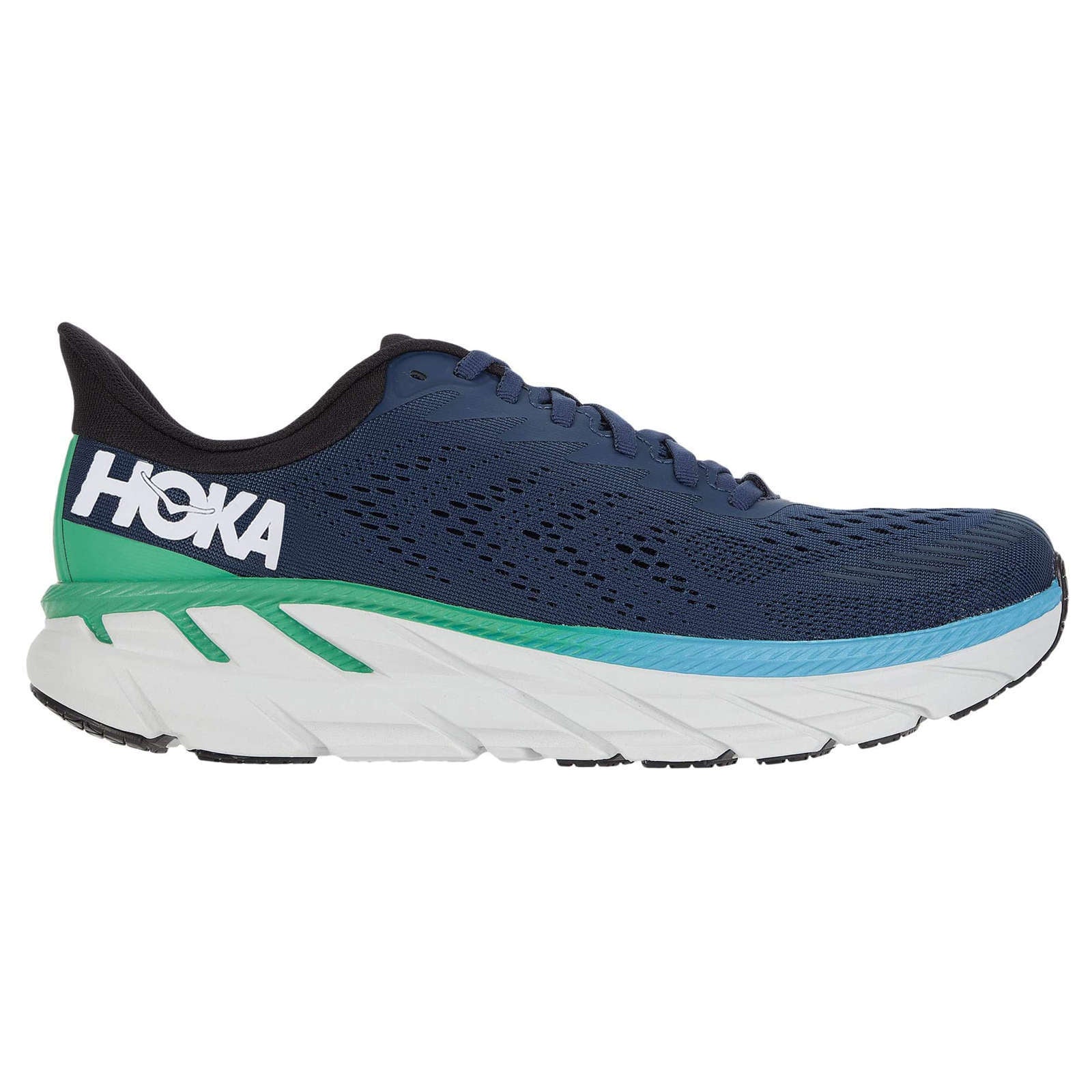 Hoka One One Clifton 7 Mesh Men's Low-Top Road Running Trainers#color_moonlit ocean anthracite
