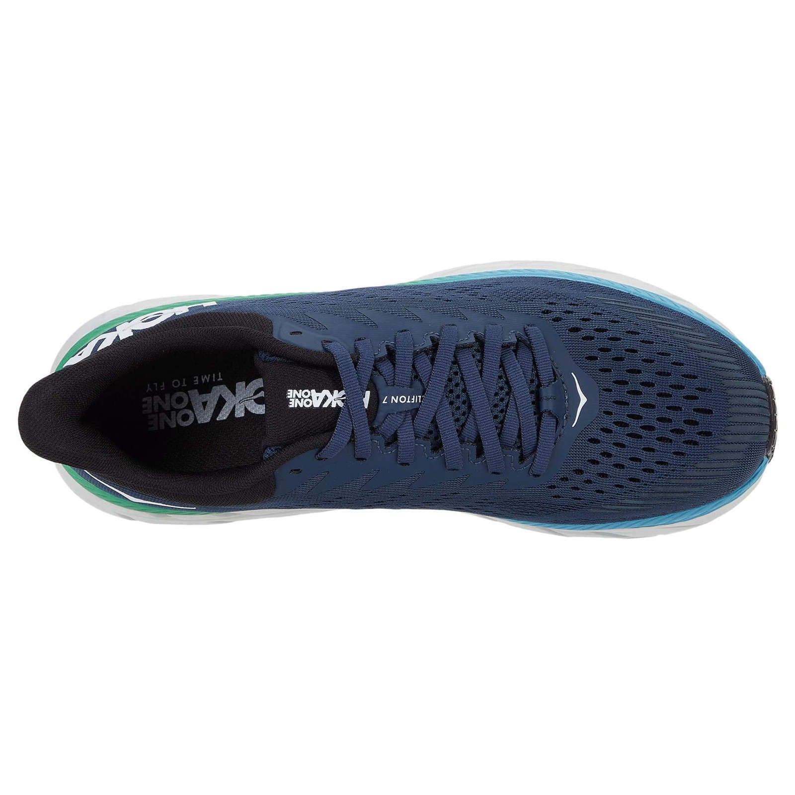 Hoka One One Clifton 7 Mesh Men's Low-Top Road Running Trainers#color_moonlit ocean anthracite