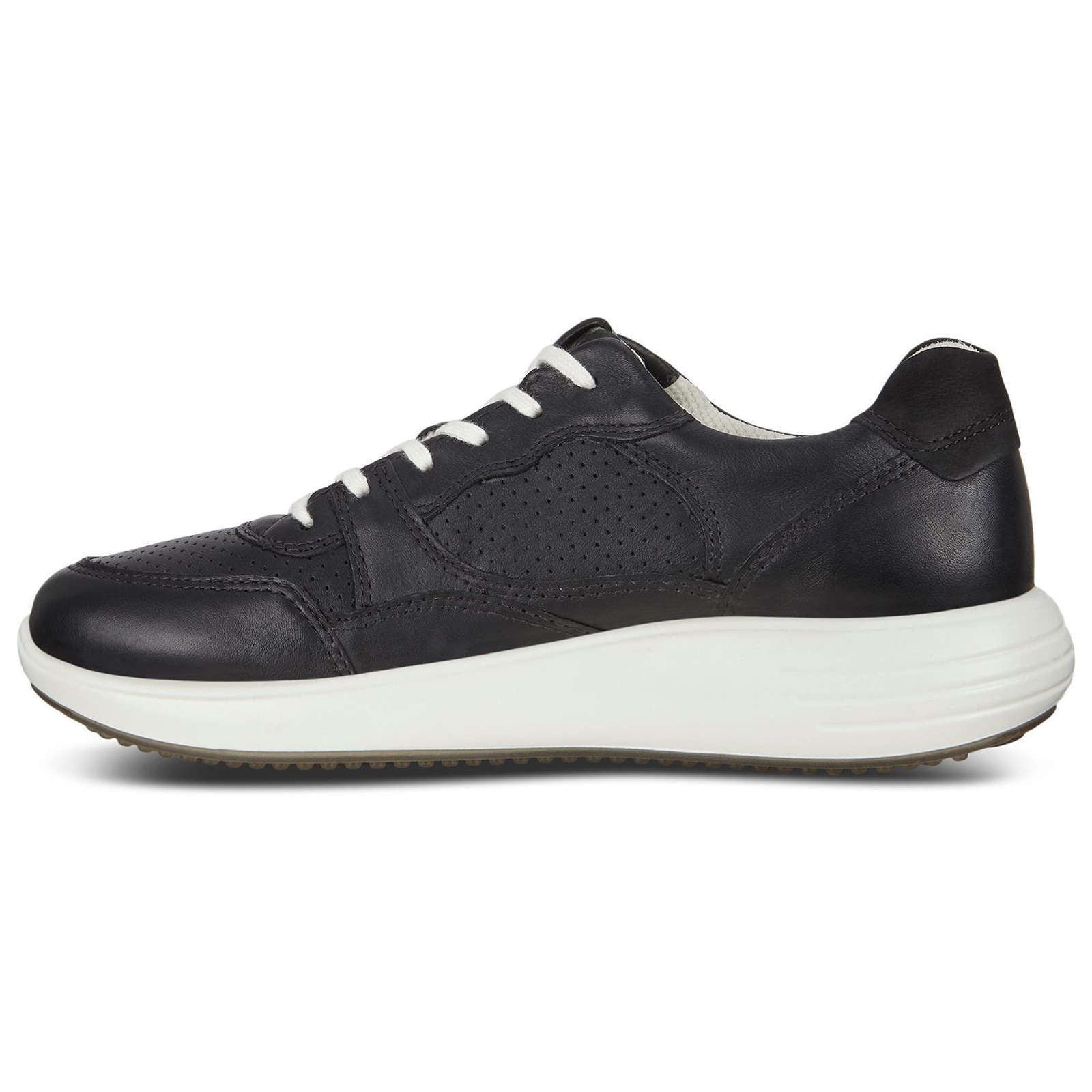Ecco Soft 7 Runner Leather Womens Trainers#color_black