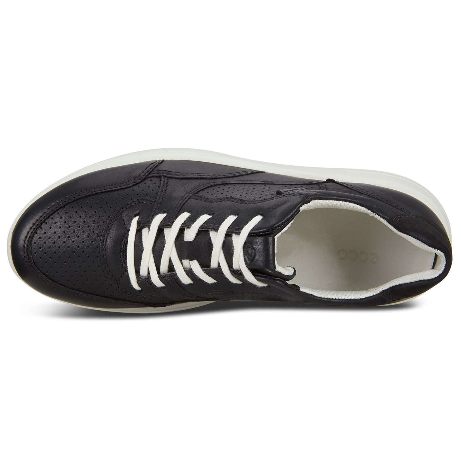 Ecco Soft 7 Runner Leather Womens Trainers#color_black