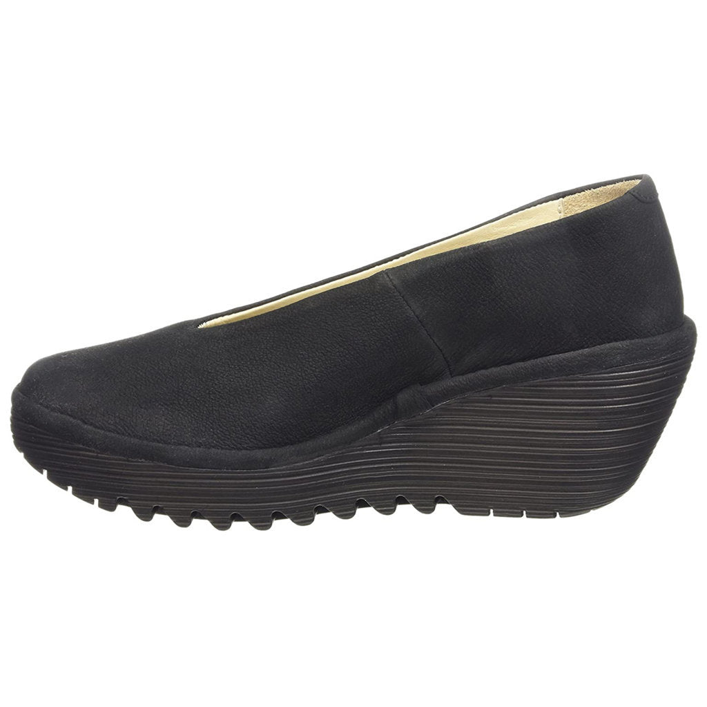 Fly London YAZ Cupido Leather Womens Shoes#color_black