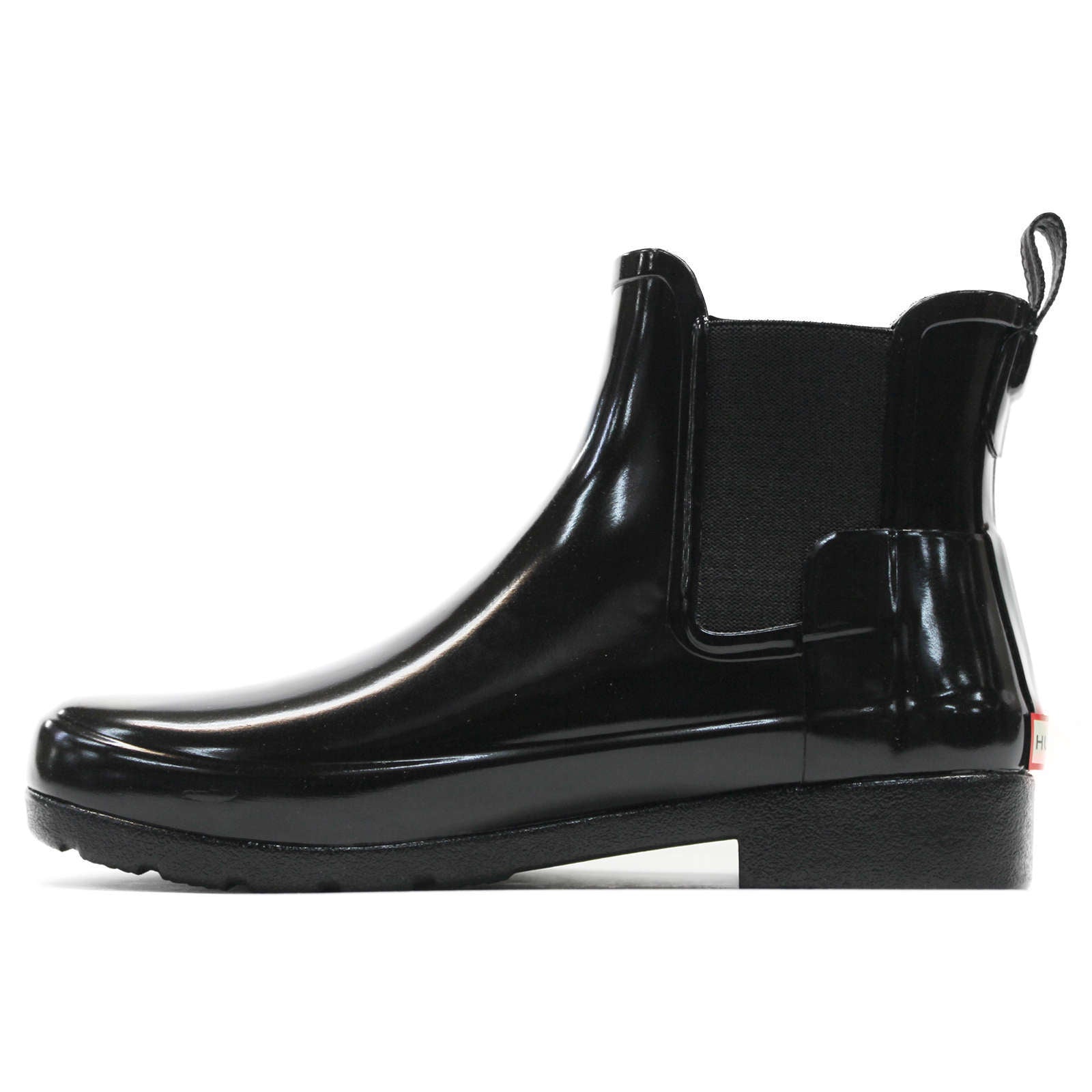 Hunter Original Refined Gloss Rubber Women's Chelsea Boots#color_black black
