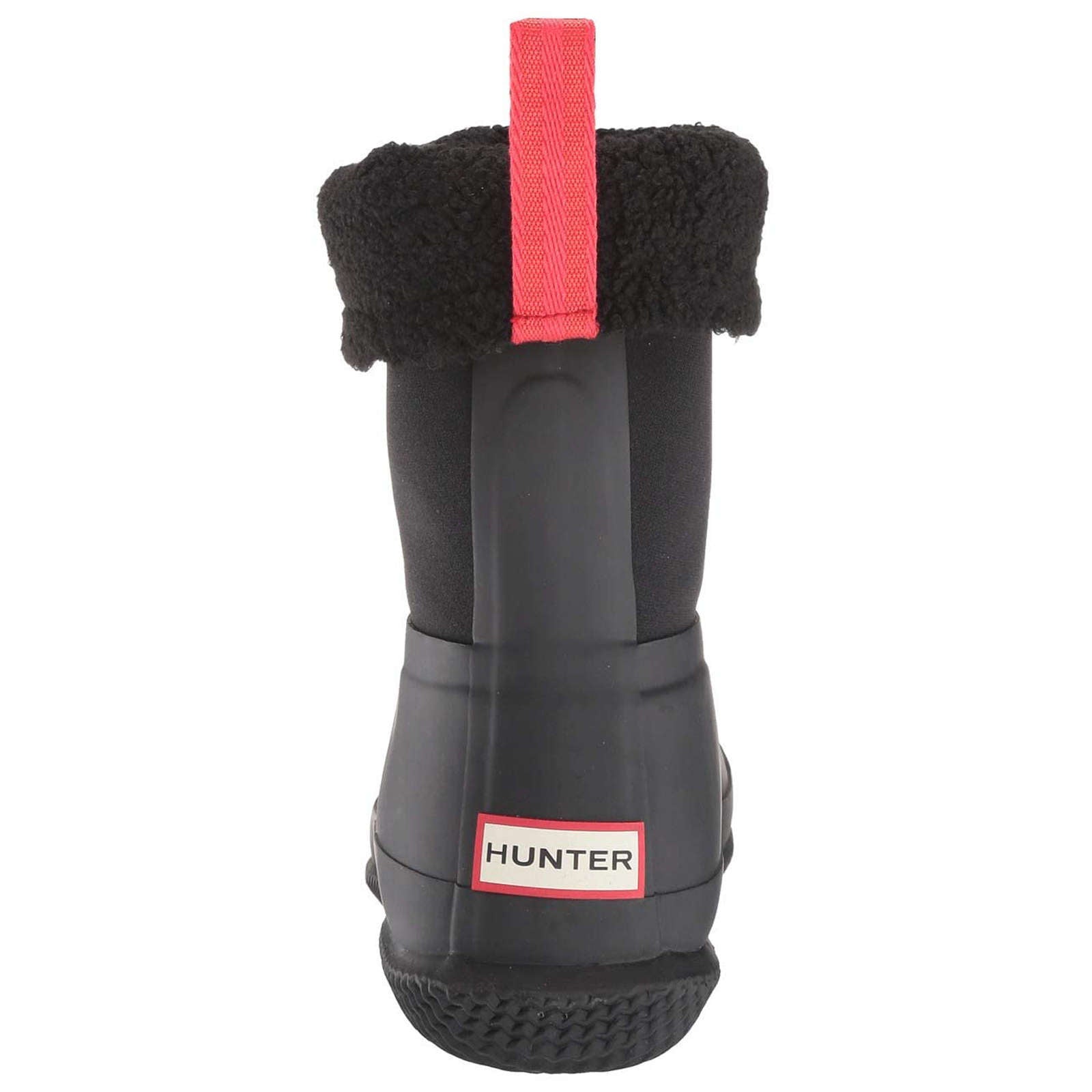 Hunter Original Roll Top Sherpa Neoprene Rubber Women's Snow Boots#color_black