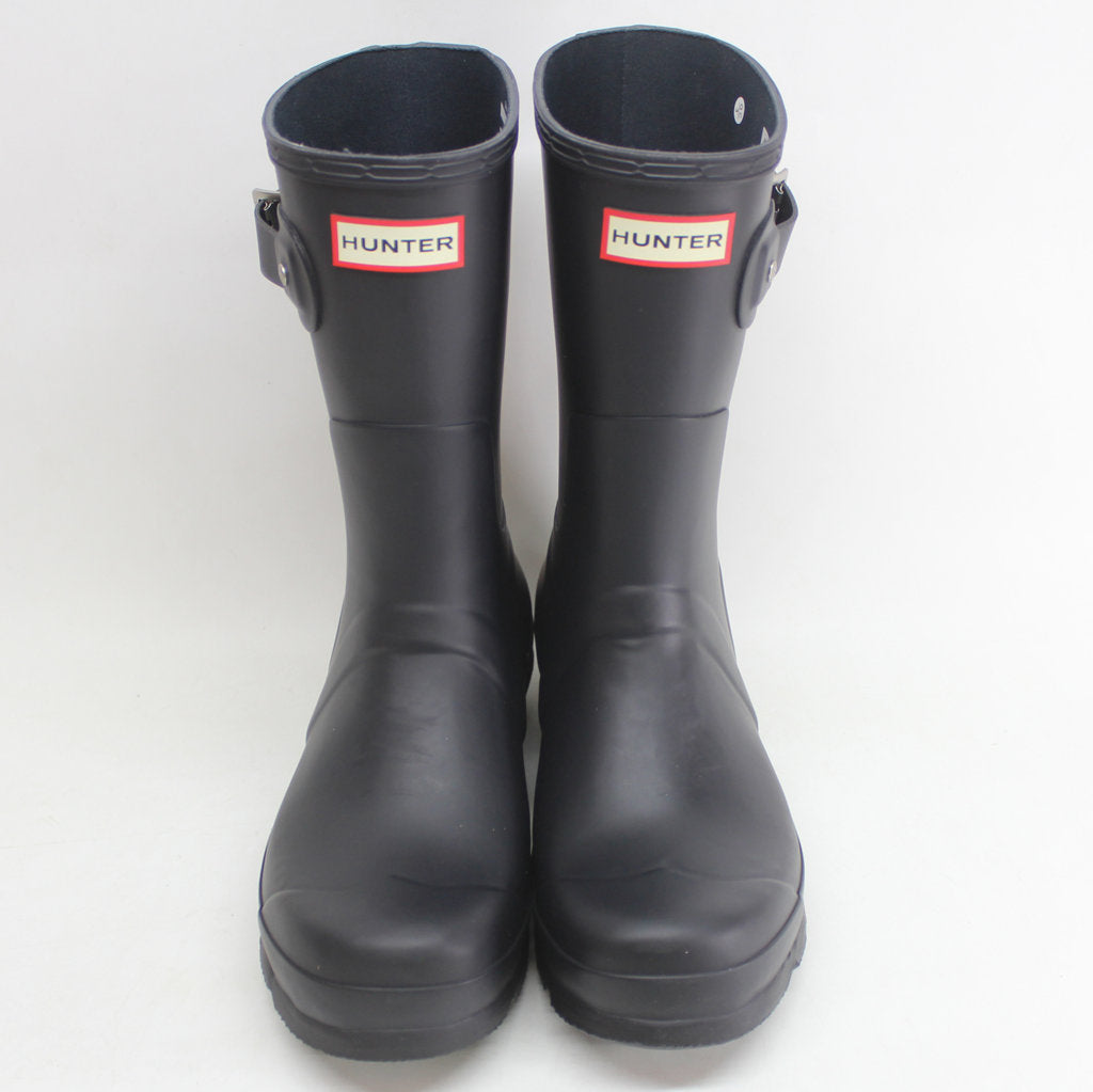 Hunter Mens Boots Original Short Casual Pull-On Buckle Wellington Rubber - UK 8