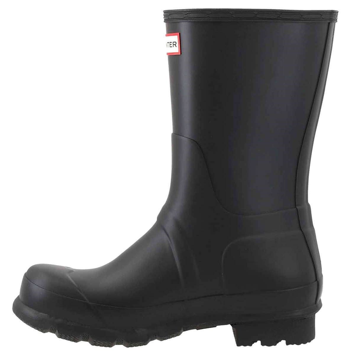 Hunter Original Side Adjustable Rubber Men's Short Wellington Boots#color_black