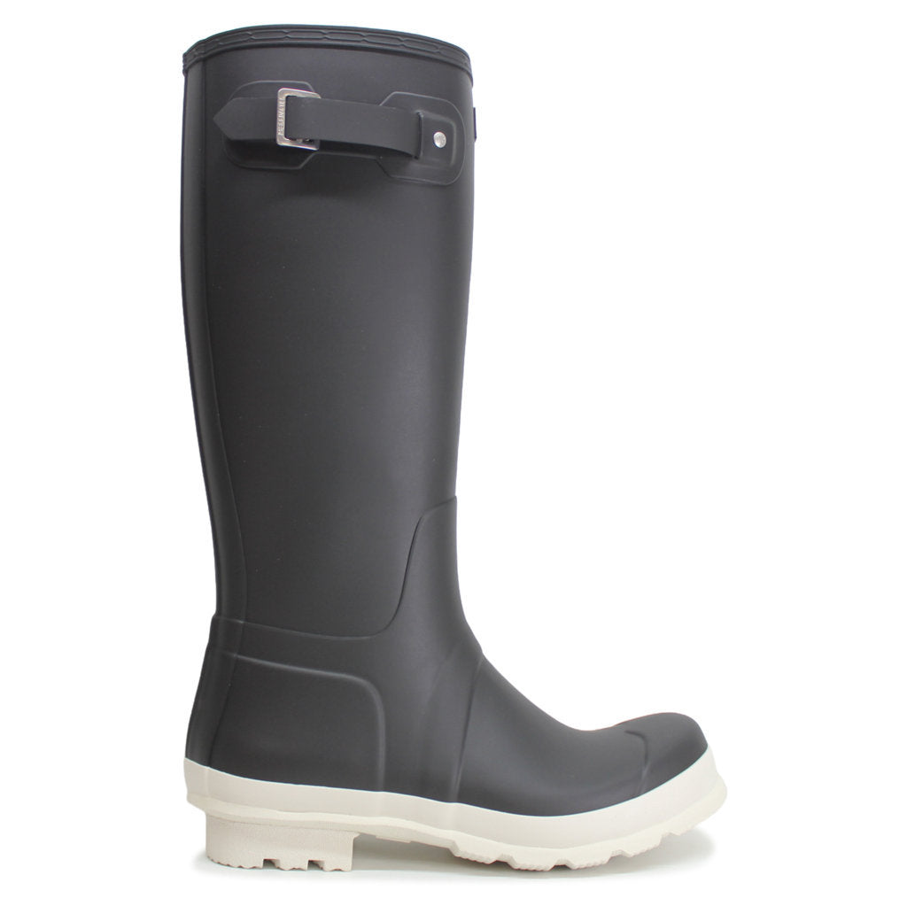 Hunter Original Tall Rubber Mens Boots#color_black white willow