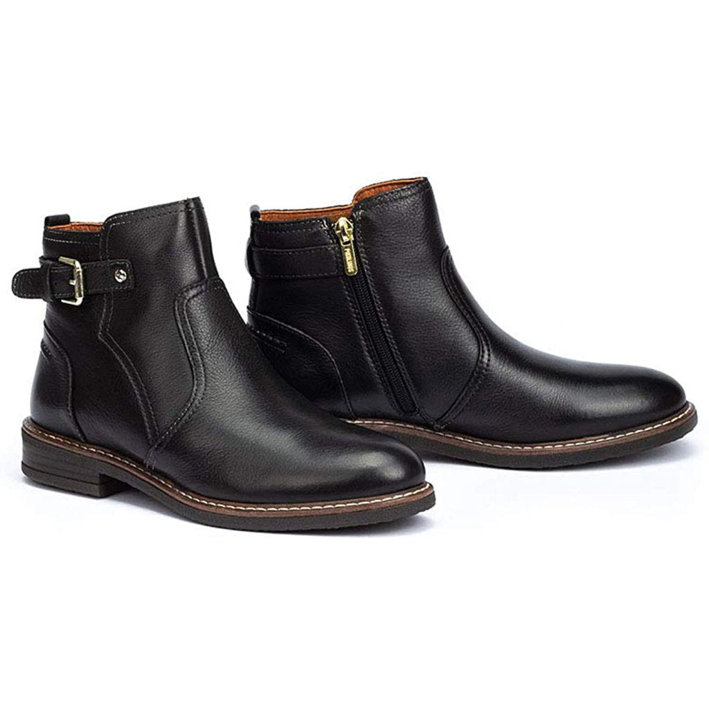 Pikolinos Aldaya W8J Leather Womens Boots#color_black