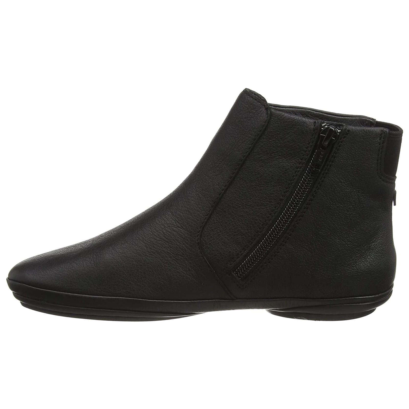 Camper Right Calfskin Leather Women's Ankle Boots#color_black