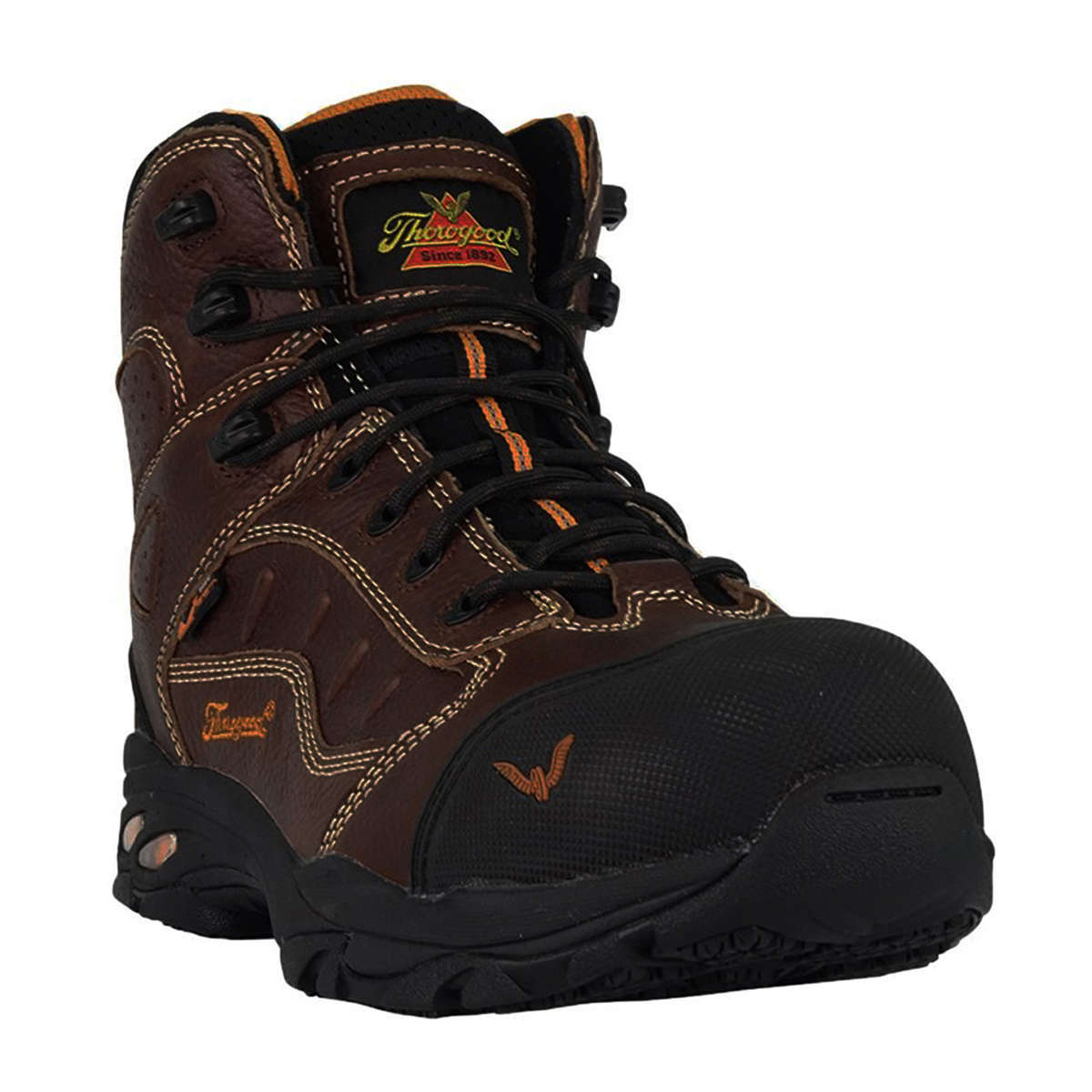 Thorogood ASR SD Sport Hiker Leather Unisex Safety Toe Boots#color_brown