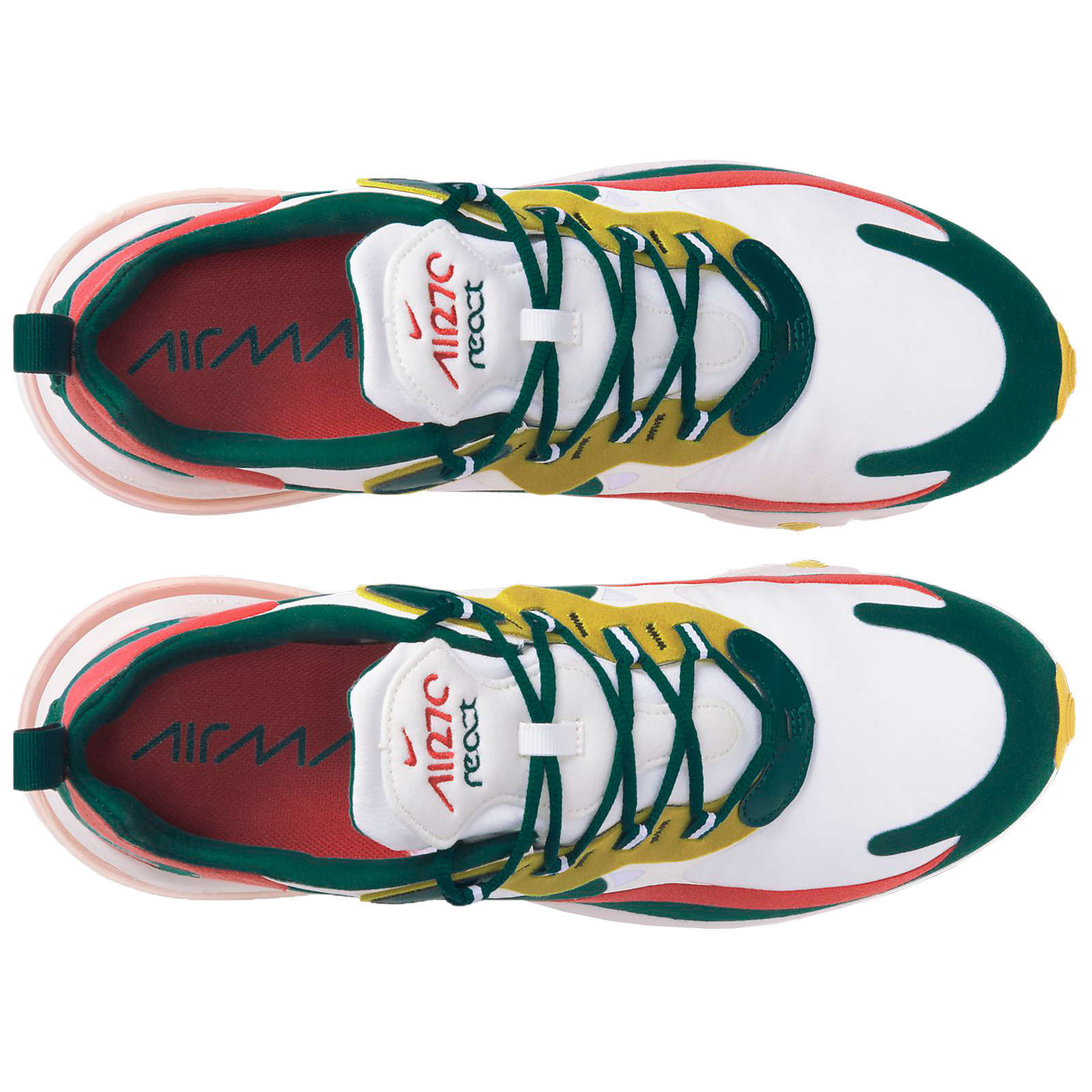 Nike Air Max 270 React Synthetic Men's Low-Top Trainers#color_summit white midnight turquoise