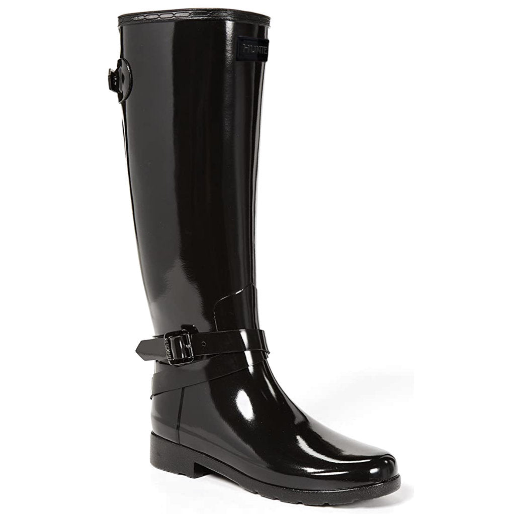 Hunter Womens Boots Refined Adjustable Tall Gloss Casual Wellington Rubber - UK 7