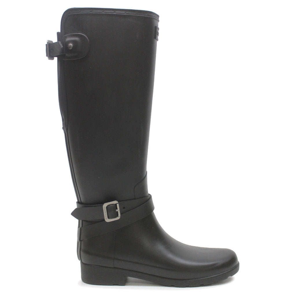 Hunter Womens Boots Refined Back Adjustable Tall Casual Wellington Rubber - UK 4