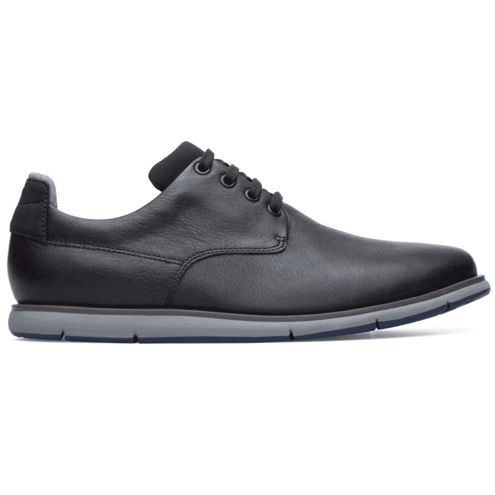 Camper Smith Calfskin Leather Textile Men's Shoes#color_black