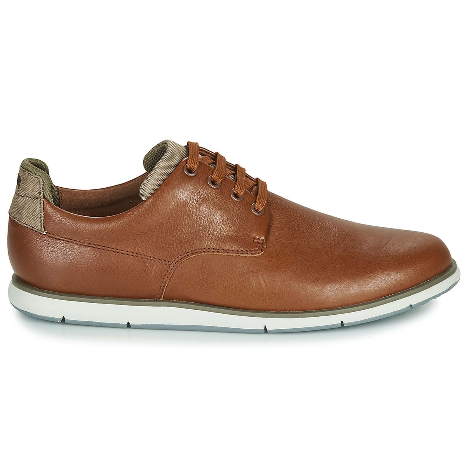 Camper Smith Calfskin Leather Textile Men's Shoes#color_brown