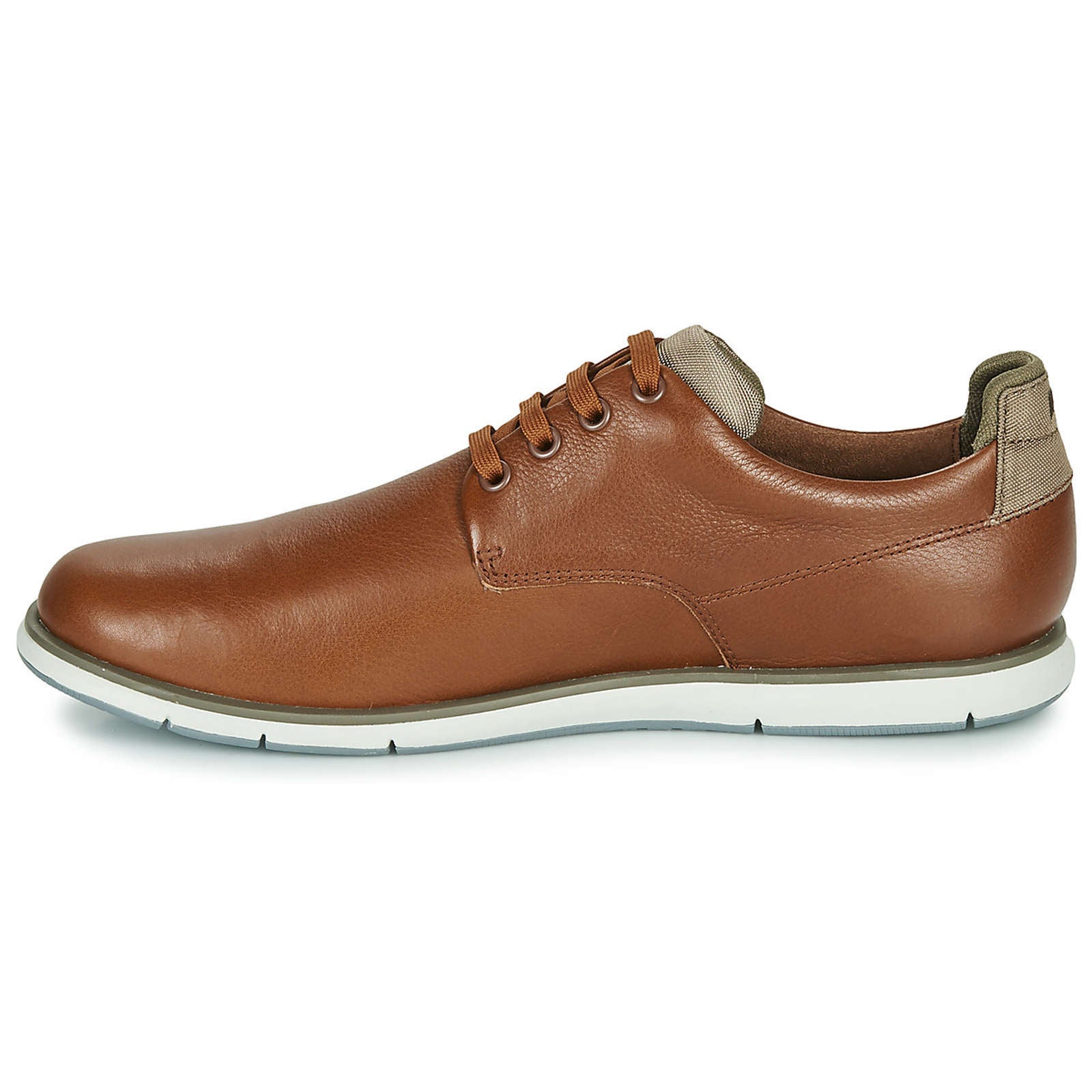 Camper Smith Calfskin Leather Textile Men's Shoes#color_brown