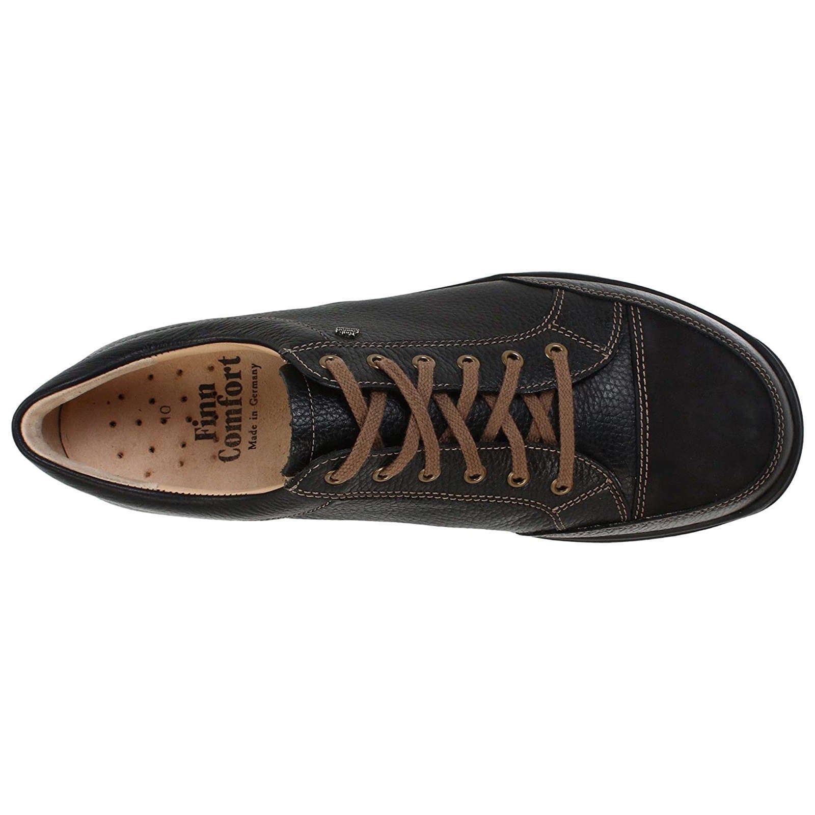 Finn Comfort Alamo Brushed Leather Men's Shoes#color_black