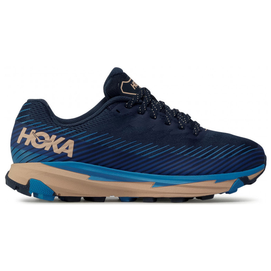 Hoka One One Torrent 2 Mesh Women's Low-Top Trail Trainers#color_indigo bunting bleached apricot