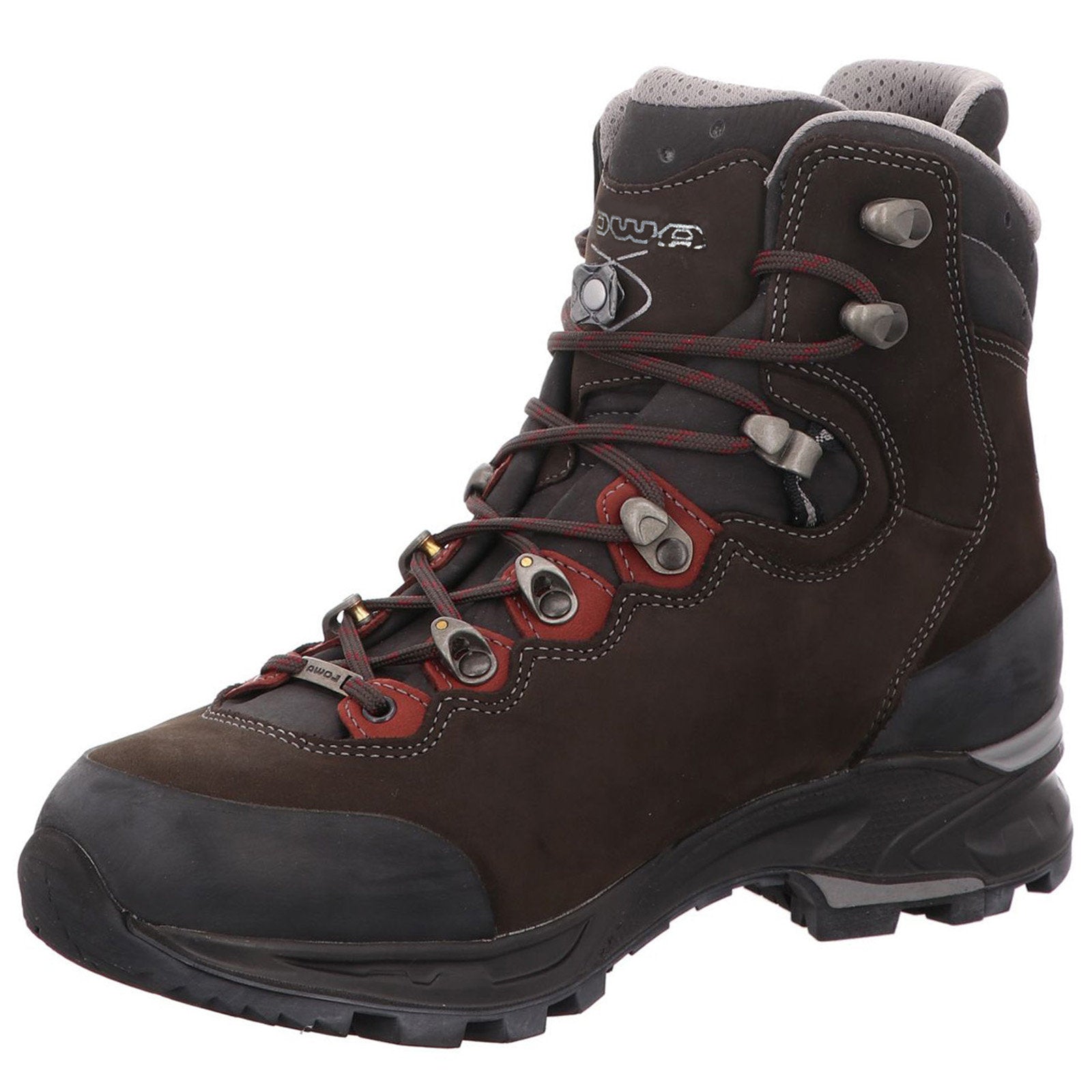 Lowa Mauria GTX Nubuck Leather Women's Hiking Boots#color_dark brown burgundy