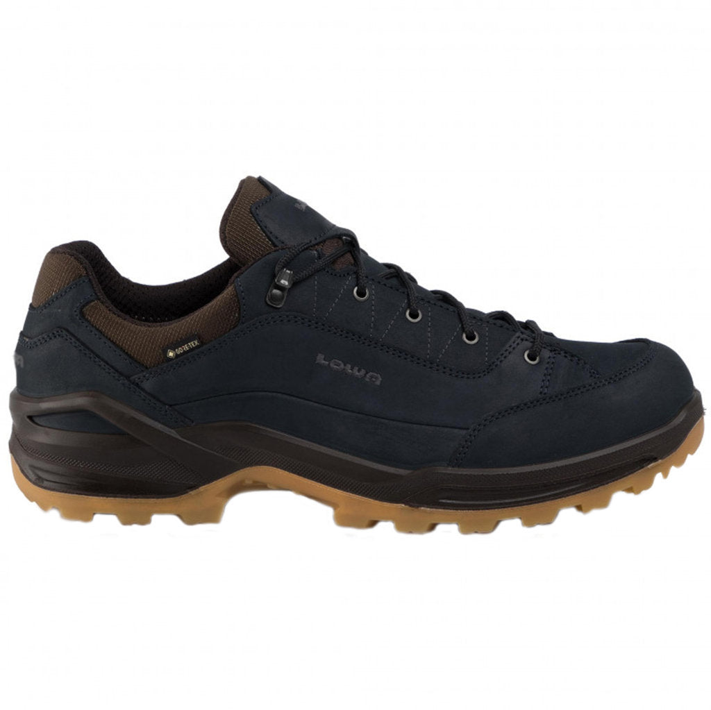 Lowa Renegade GTX Lo Nubuck Leather Men's Hiking Shoes#color_navy honey