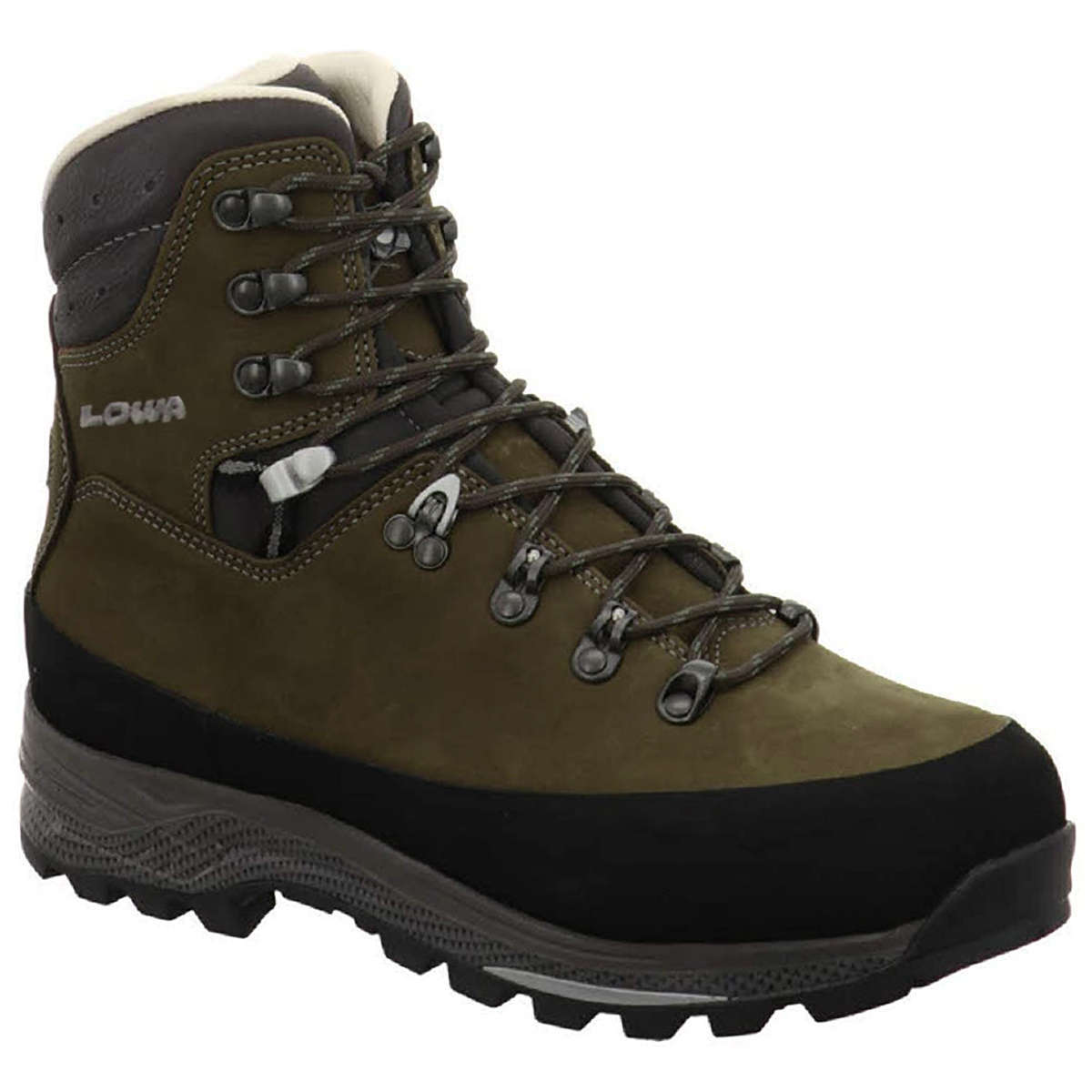 Lowa Tibet LL Nubuck Leather Men's Hiking Boots#color_dark brown slate