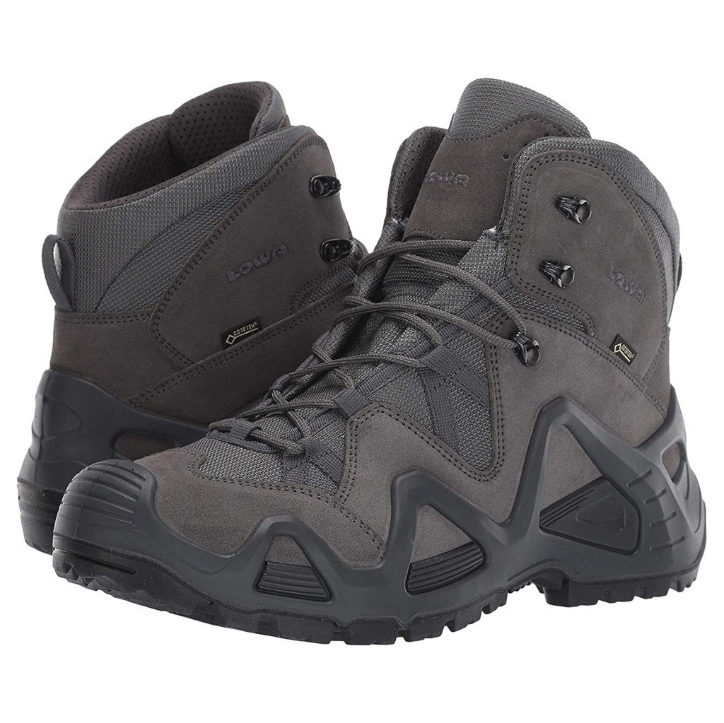 Lowa Zephyr GTX Mid TF Suede Leather Men's Tactical Combat Boots#color_Black