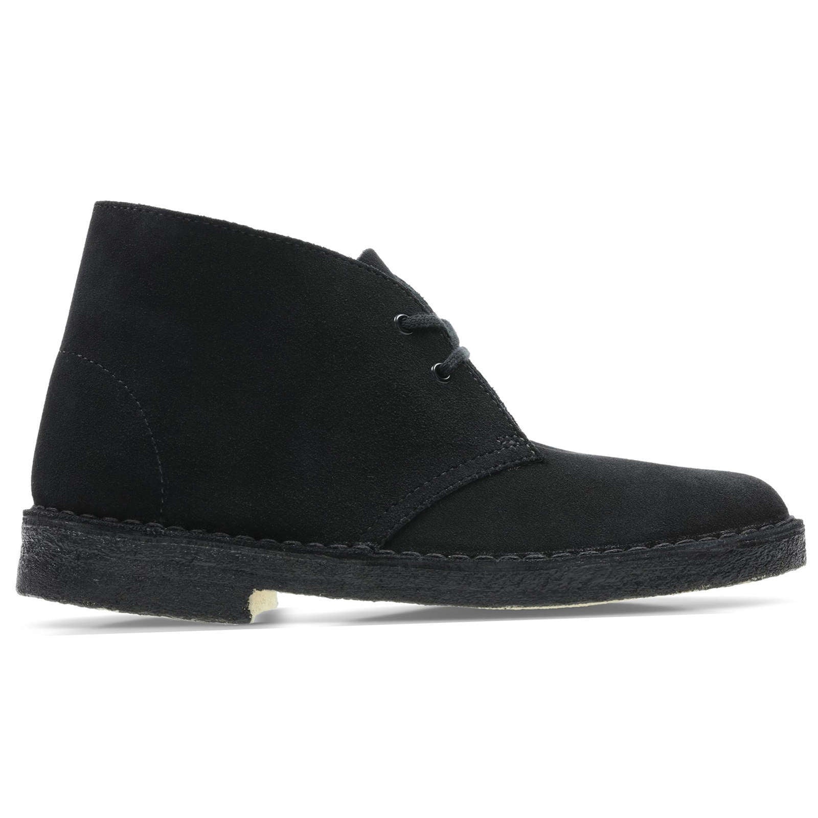 Clarks Originals Desert Boot Suede Leather Women's Boots#color_black