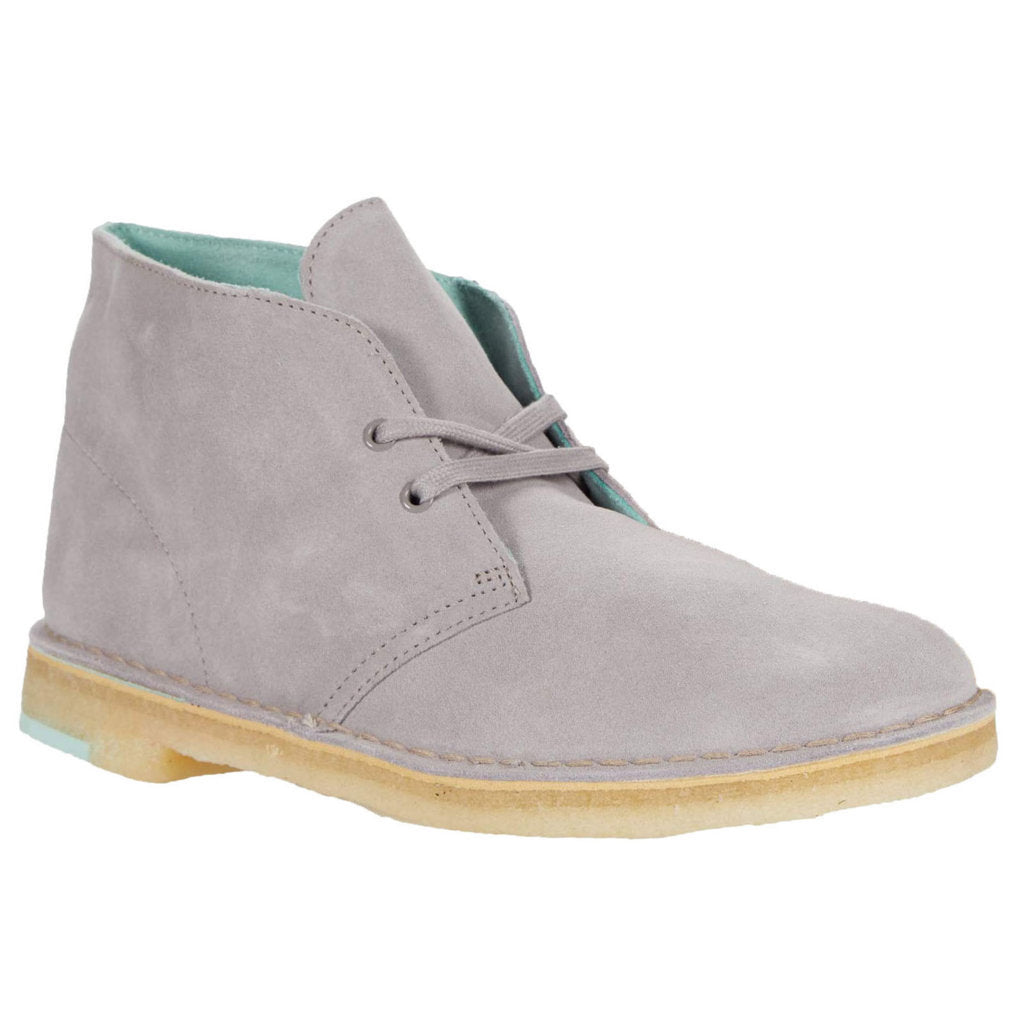 Clarks Originals Desert Boot Suede Leather Men's Boots#color_grey combi